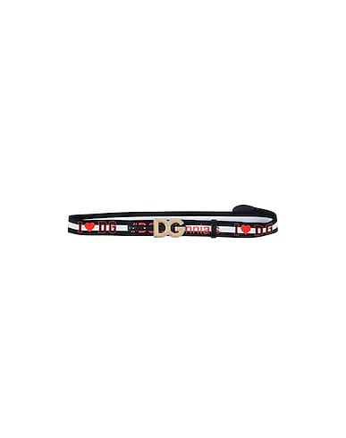 DOLCE&GABBANA Fabric belt Black 95% Cotton, 5% Calfskin