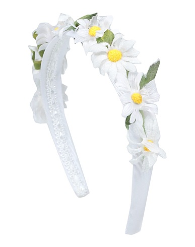DOLCE&GABBANA Hair accessory White 68% Polyester, 24% Silk, 8% Cotton, Plastic