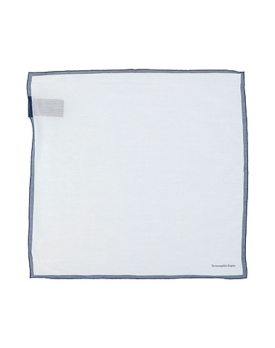 ZEGNA Scarves and foulards White 75% Cotton, 25% Silk
