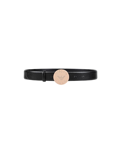 EMPORIO ARMANI Regular belt Black Soft Leather