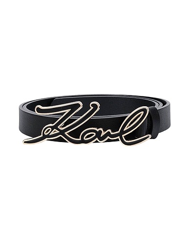 KARL LAGERFELD Thin belt Black 100% Bovine leather
