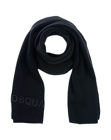 DSQUARED2 Scarves and foulards Black 33% Wool, 33% Viscose, 24% Polyamide, 10% Cashmere