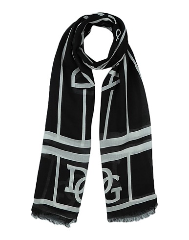 DOLCE&GABBANA Scarves and foulards Black 90% Modal, 10% Cashmere