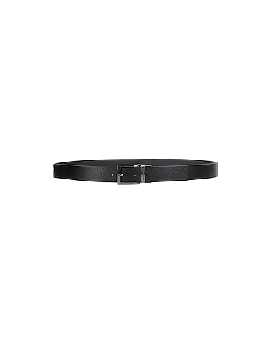 EMPORIO ARMANI Leather belt Black Soft Leather
