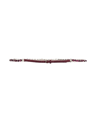 DOLCE&GABBANA Belts Plum Leather, Metal