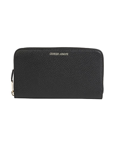 GIORGIO ARMANI Wallet Black 100% Calfskin