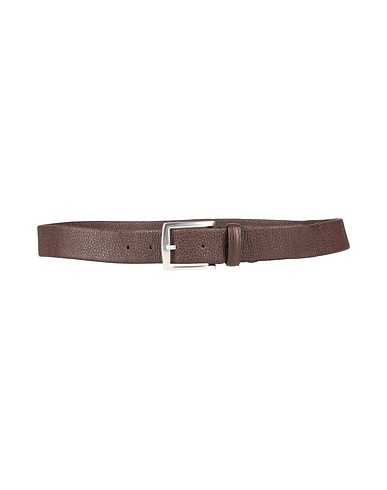 D'AMICO Leather belt Dark brown Leather