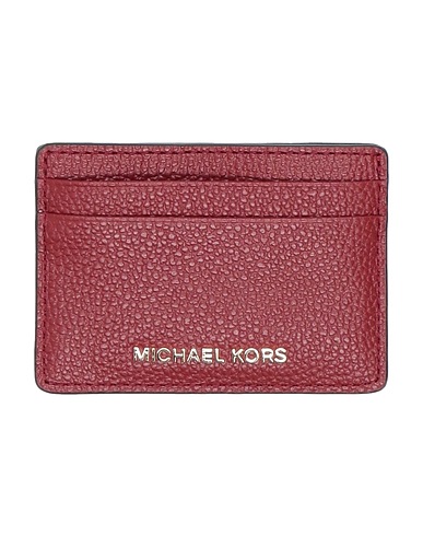 MICHAEL MICHAEL KORS Small Leather Goods CARD HOLDER
 Burgundy 100% Cow leather
