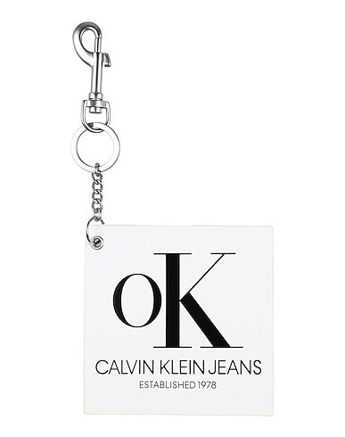 CALVIN KLEIN JEANS Μπρελόκ Λευκό Πλαστικό