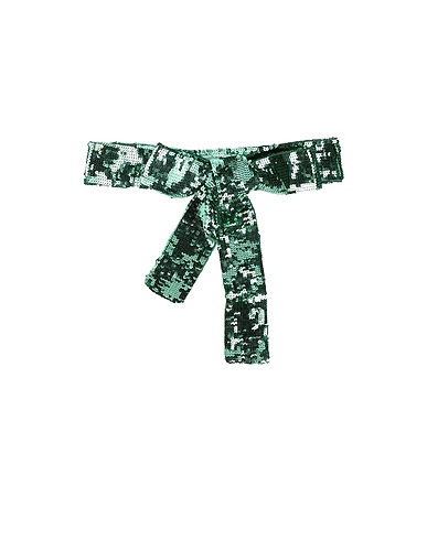 Attico Green Embroidered Sequinned Belt In Green