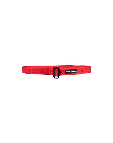 UNITED STANDARD Fabric belt Red Textile fibres