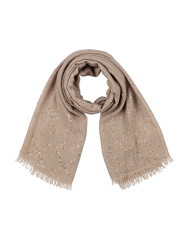 BRUNELLO CUCINELLI Scarves and foulards Taupe 70% Cashmere, 30% Silk, Polyamide