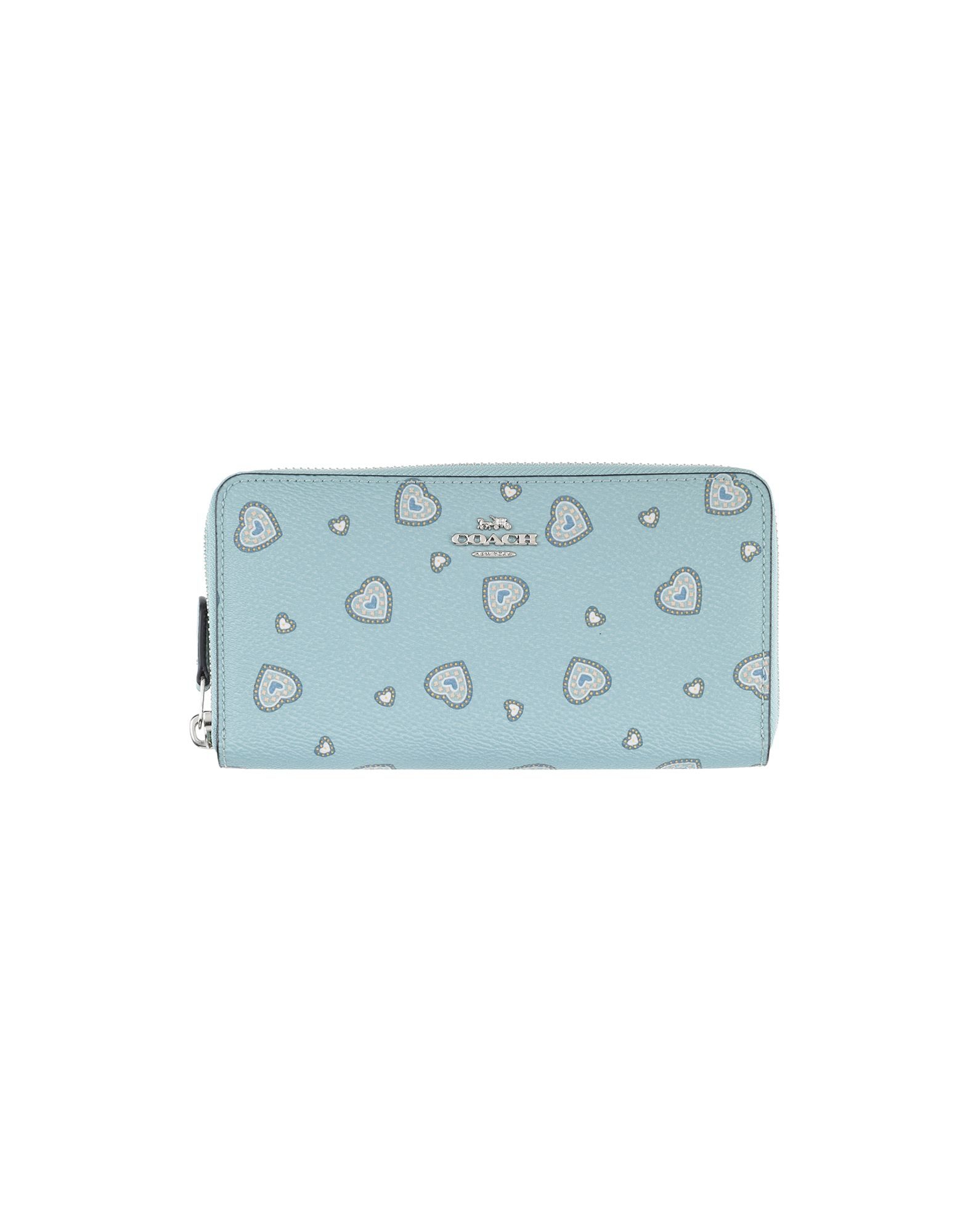 teal coach wallet