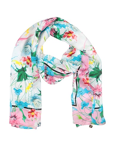 CAVALLI CLASS Scarves and foulards White 100% Silk