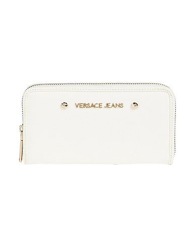 VERSACE JEANS Wallet White 100% Polyester, Polyurethane resin