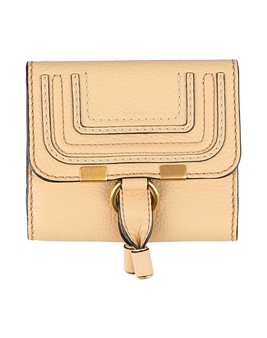 CHLOÉ Wallet Apricot 100% Calfskin