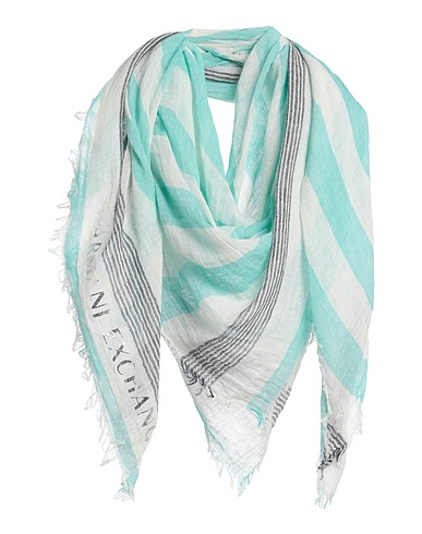 ARMANI EXCHANGE Scarves and foulards Sky blue 70% Cotton, 30% Linen