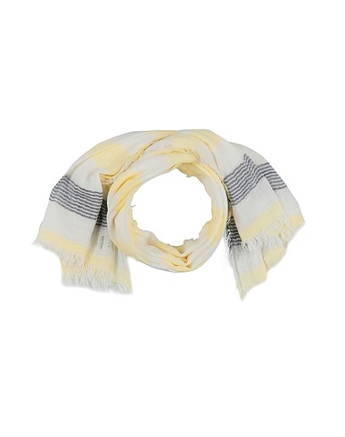 ARMANI EXCHANGE Scarves and foulards Pastel yellow 70% Cotton, 30% Linen