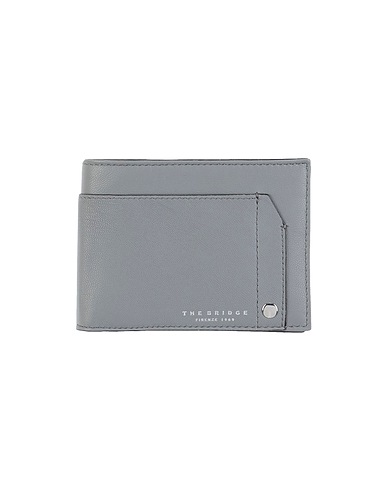 THE BRIDGE Wallet Grey Soft Leather