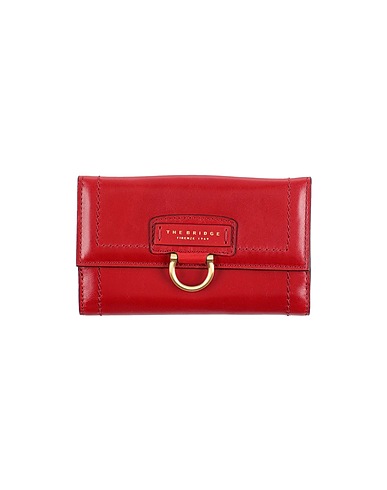 THE BRIDGE Wallet Brick red Soft Leather