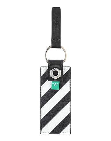 OFF-WHITE™ Schlüsselanhänger Schwarz Leder