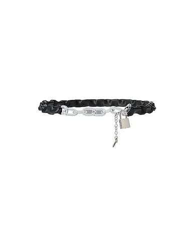 Shop Mm6 Maison Margiela Woman Belt Black Size Onesize Brass, Polyester, Plastic, Zinc, Copper