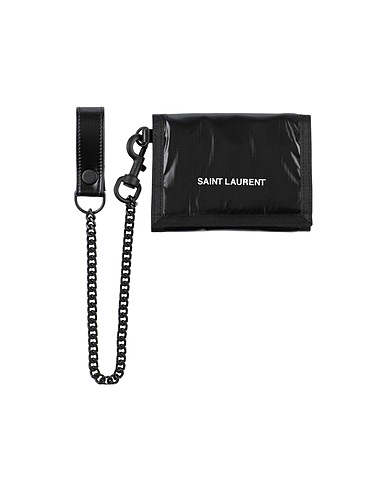 SAINT LAURENT Wallet Black Textile fibers
