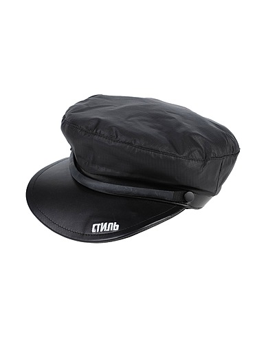 HERON PRESTON Hat Black 100% Polyamide, Soft Leather, Polyester