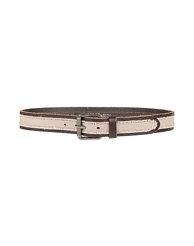 LIU •JO MAN Leather belt Light grey Soft Leather, Textile fibres