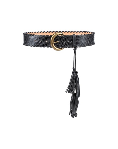 TWINSET High-waist belt Charcoal Soft Leather