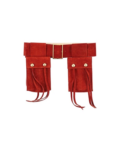 BALMAIN Cinture Ruggine 100% Vacchetta