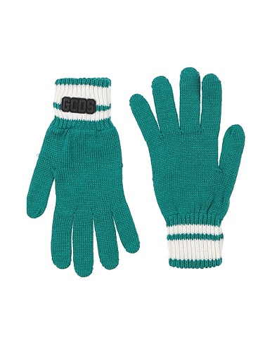 GCDS Gloves Emerald green 50% Wool, 50% Acrylic