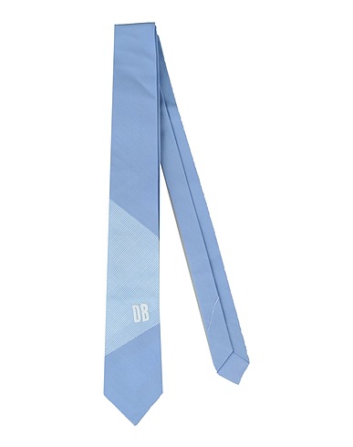 BIKKEMBERGS Ties and bow ties Sky blue 97% Cotton, 3% Elastane