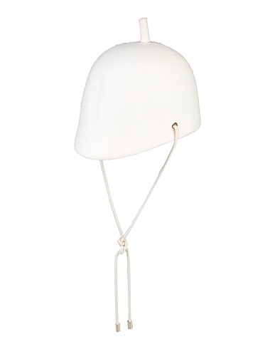 ELISABETTA FRANCHI Hat White 100% Wool, Polyester, Elastane