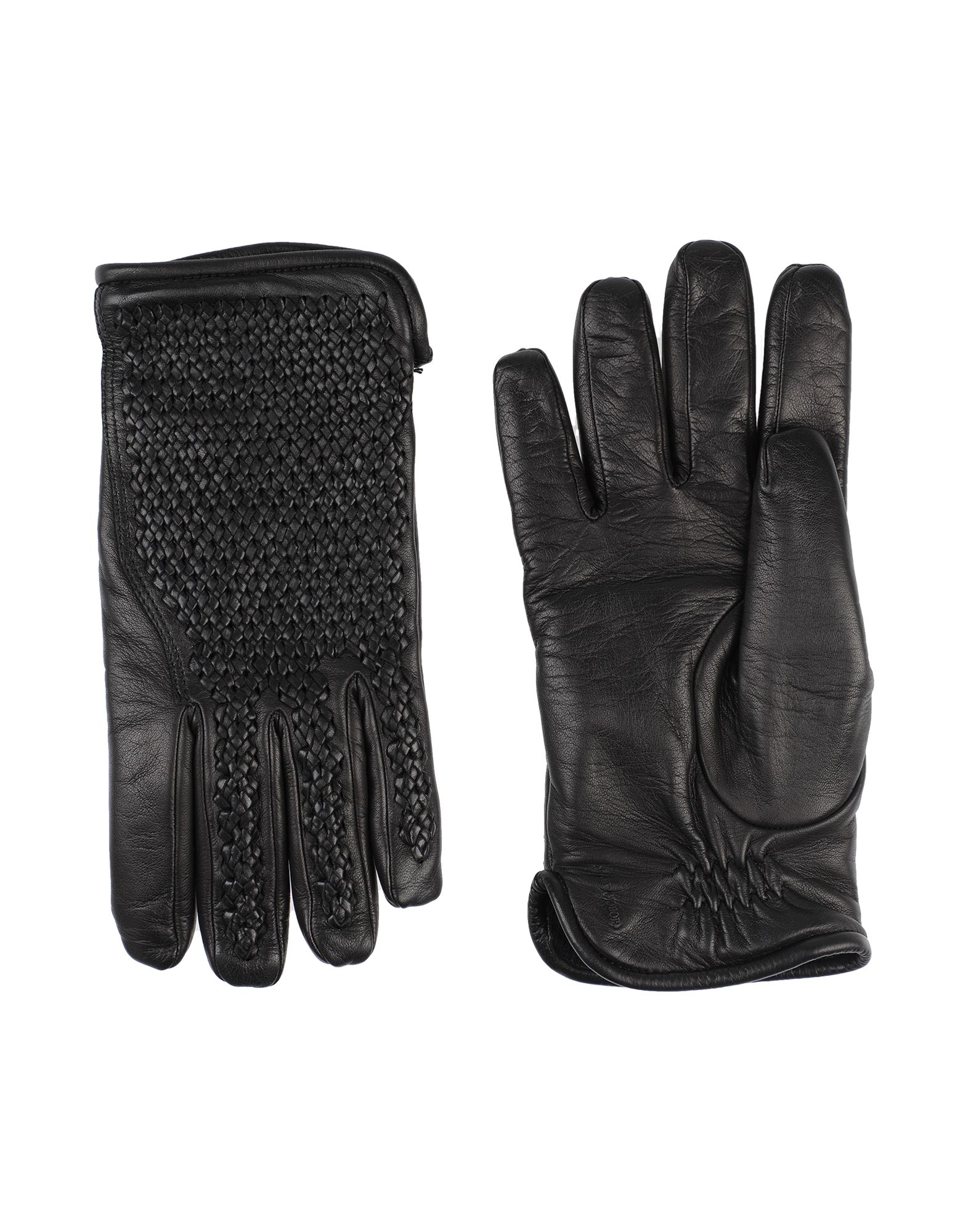 armani leather gloves mens