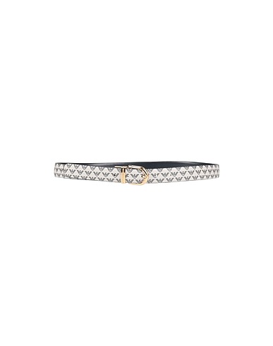 EMPORIO ARMANI Regulärer Gürtel  Weiß 100% Polyester, PVC - Polyvinylchlorid