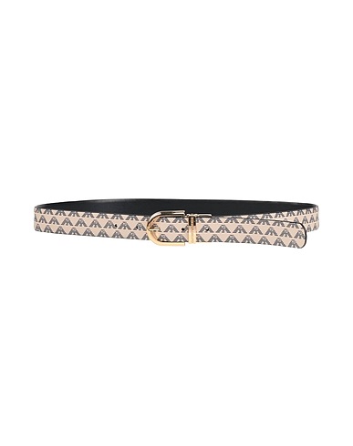 EMPORIO ARMANI Regular belt Ivory 100% Polyester, PVC - Polyvinyl chloride