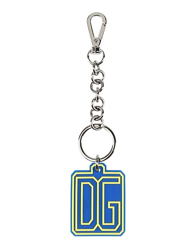 DOLCE&GABBANA Key ring Blue 40% Zama, 40% PVC - Polyvinyl chloride, 10% Steel, 10% Brass