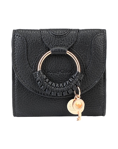 SEE BY CHLOÉ Brieftasche HANA  COMPACT WALLET
 Schwarz 100% Ziegenleder