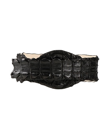 BALMAIN High-waist belt Black 100% Crocodile leather