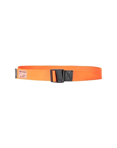 TOMMY JEANS Stoffgürtel Orange 100% Polyester, Rindsleder