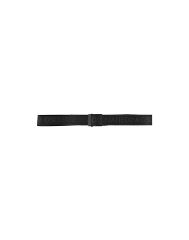 DSQUARED2 Fabric belt Black 100% Polyester, Zama