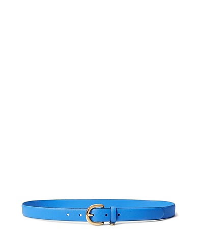 LAUREN RALPH LAUREN Regular belt CHARM SAFFIANO LEATHER BELT
 Azure 100% Bovine leather