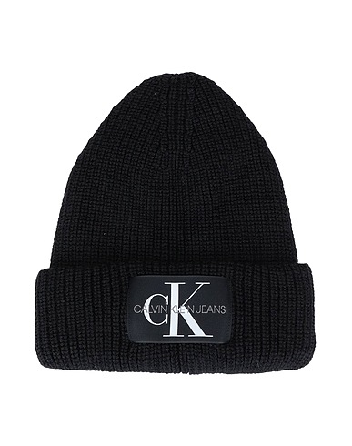 CALVIN KLEIN JEANS Mützen & Hüte BEANIE
 Schwarz 50% Acryl, 50% Wolle