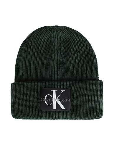 CALVIN KLEIN JEANS Mützen & Hüte BEANIE
 Dunkelgrün 50% Acryl, 50% Wolle