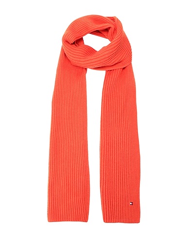 TOMMY HILFIGER Scarves and foulards Orange 95% Cotton, 5% Cashmere