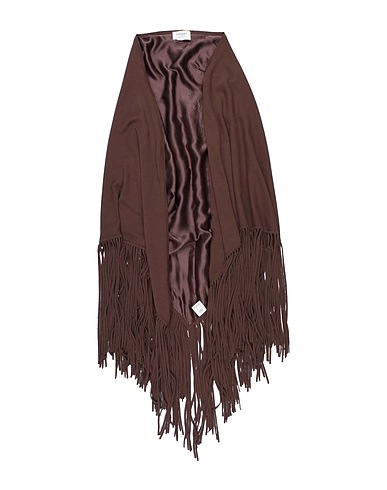 SNOBBY SHEEP Κασκόλ, εσάρπες και φουλάρια Σκούρο καφέ 90% Βαμβάκι, 10% Μετάξι