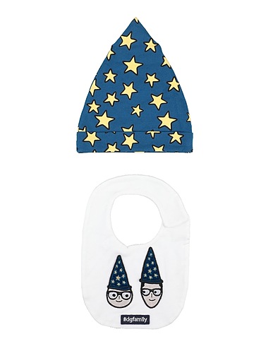 DOLCE&GABBANA Set baby Blu notte 100% Cotone, Viscosa, Poliestere, Poliammide