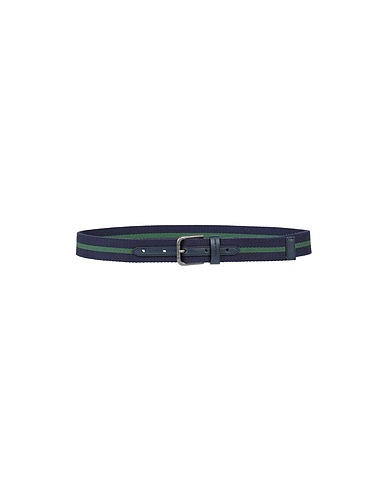 DOLCE&GABBANA Belt Midnight blue Textile fibres, Soft Leather