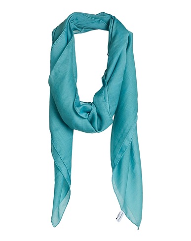 FERRAGAMO Scarves and foulards Turquoise 82% Cashmere, 18% Silk
